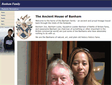 Tablet Screenshot of banhamfamily.com